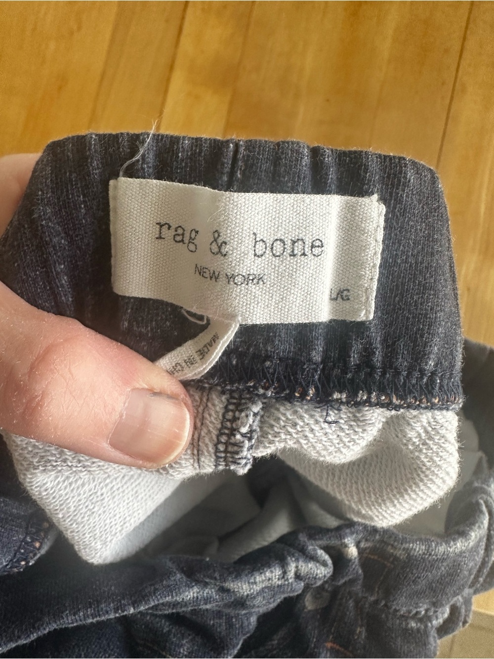 rag & bone Dark Blue Relaxed Elastic Cuff Jeans - Picture 5 of 5
